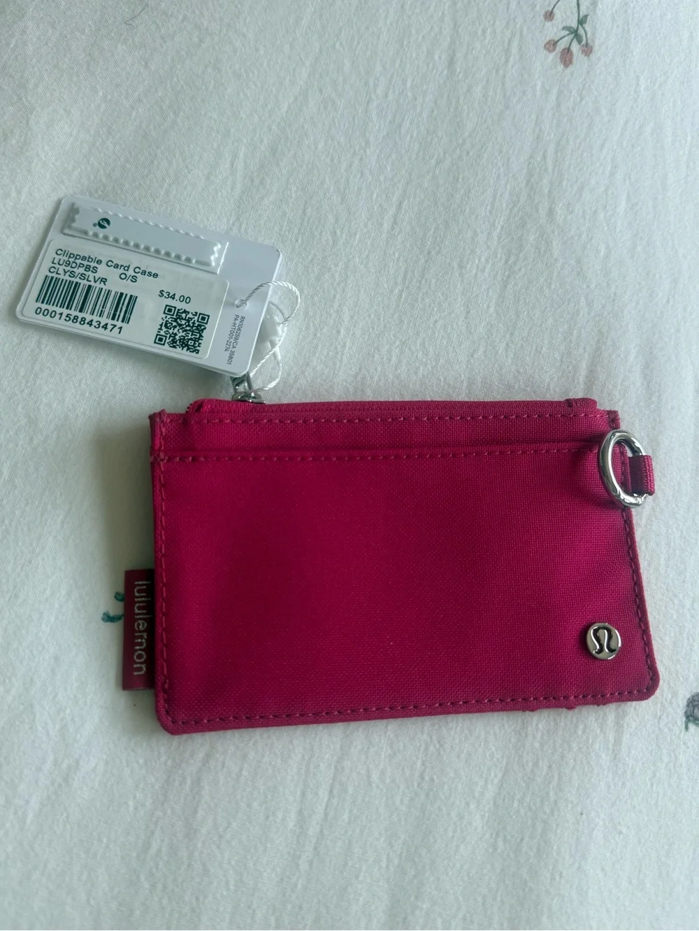 lululemon athletica Magenta Clippable Card Case